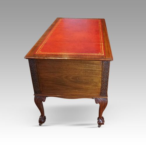 fig 4. Edwardian Chippendale mahogany desk