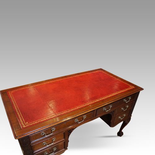 fig 5. Edwardian Chippendale mahogany desk