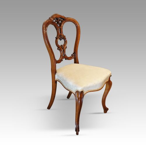 fig 1. Set of 8 Victorian walnut dining chairs