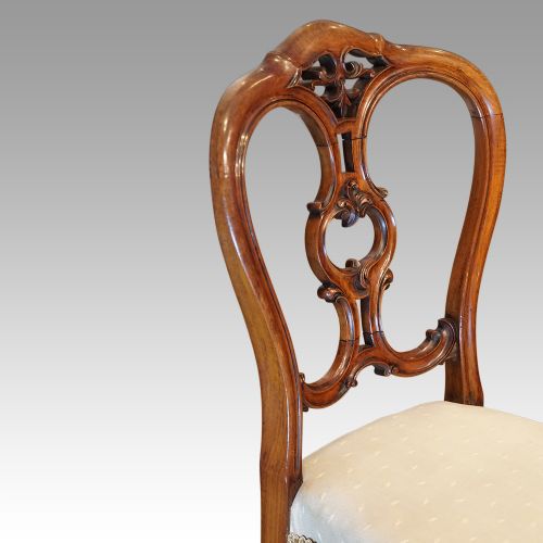 fig 2. Set of 8 Victorian walnut dining chairs