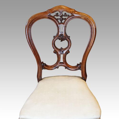 fig 3. Set of 8 Victorian walnut dining chairs