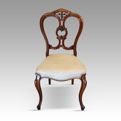 fig 4. Set of 8 Victorian walnut dining chairs