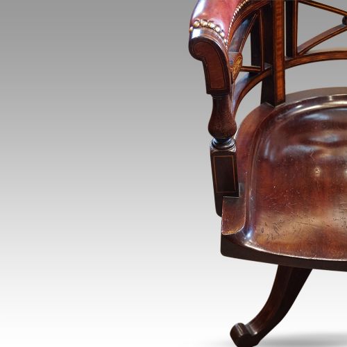fig 1. Edwardian inlaid swivel desk chair