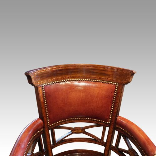 fig 3. Edwardian inlaid swivel desk chair