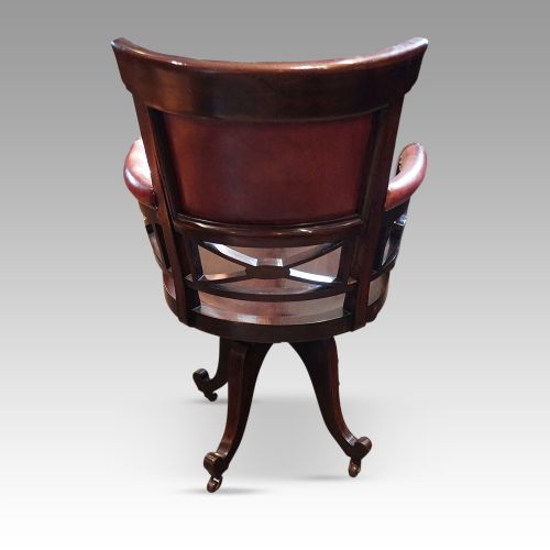 fig 5. Edwardian inlaid swivel desk chair