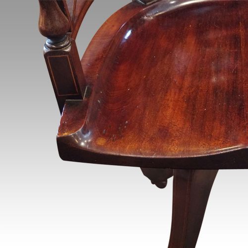 fig 6. Edwardian inlaid swivel desk chair