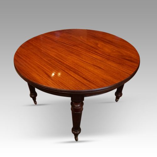 fig 2. Large Edwardian circular extending dining table