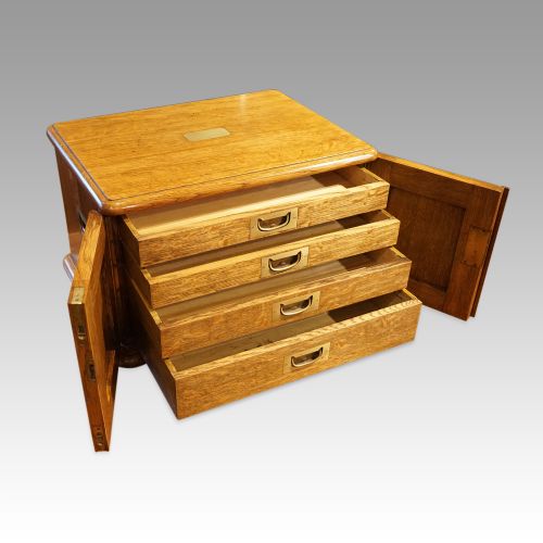 Victorian Oak Collectors Cabinet