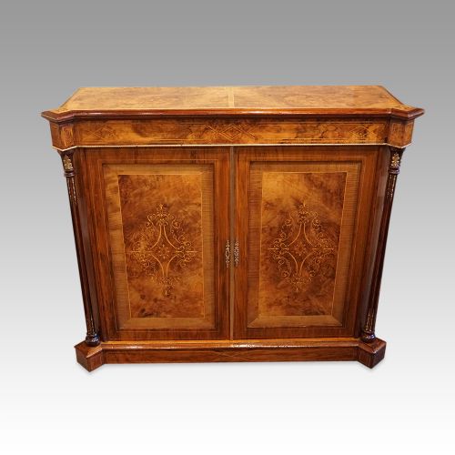 Victorian Inlaid Walnut Pier Cabinet