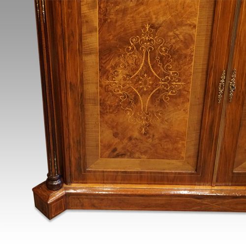 fig 1. Victorian inlaid walnut pier cabinet