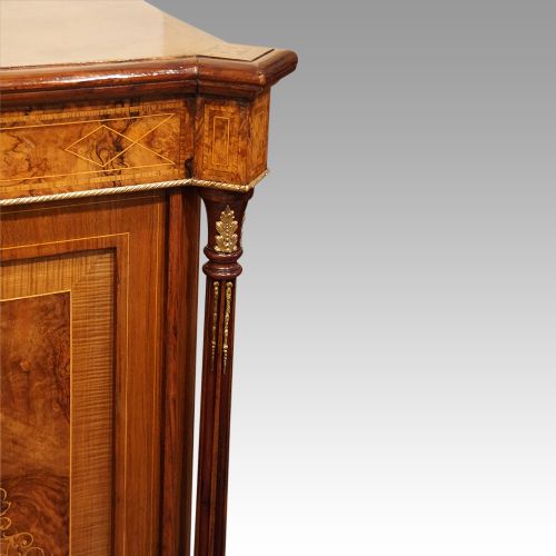 fig 3. Victorian inlaid walnut pier cabinet