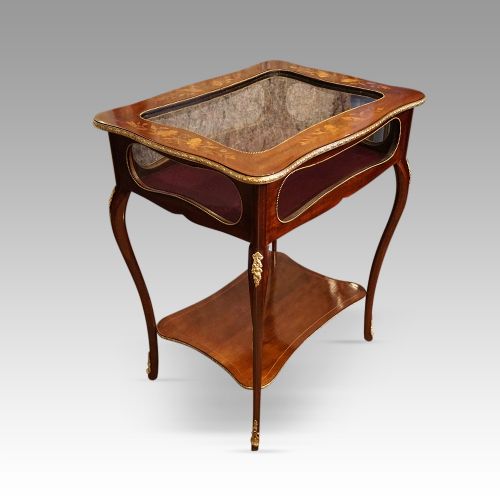 fig 1. Victorian mahogany marquetry bijouterie cabinet