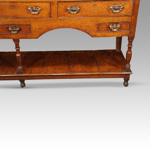 fig 2. Antique long oak pot board dresser
