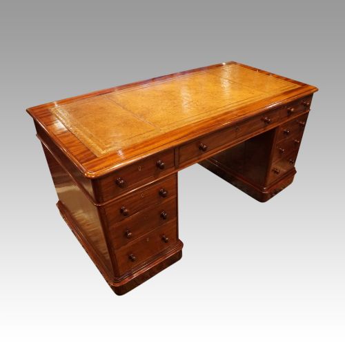 fig 6. Victorian mahogany pedestal desk 153cms
