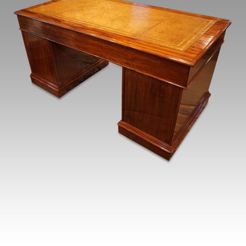 fig 9. Victorian mahogany pedestal desk 153cms