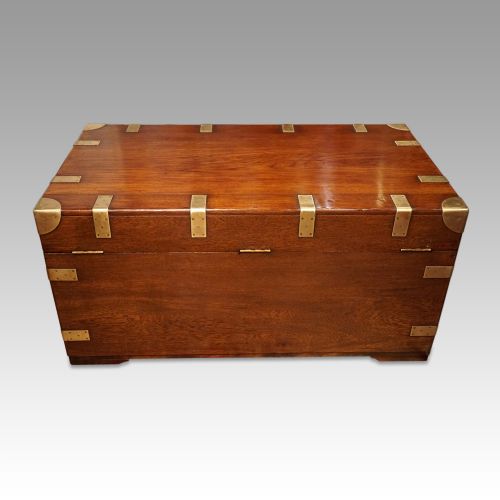 fig 4. Large Victorian teak military chest