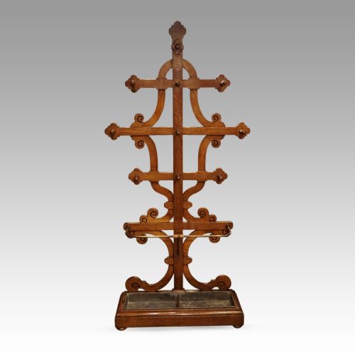 Victorian Gothic Oak Hallstand