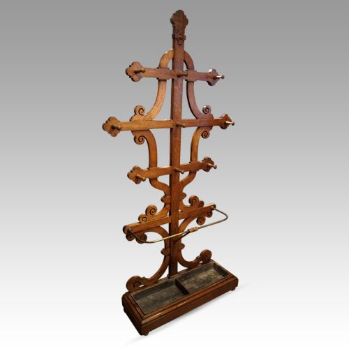 fig 1. Victorian Gothic oak hallstand