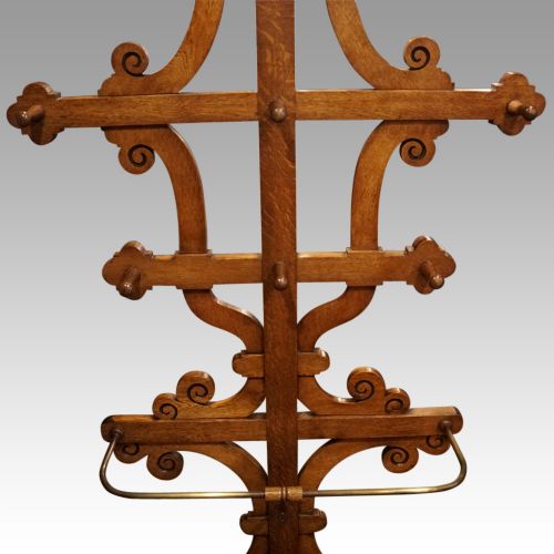 fig 4. Victorian Gothic oak hallstand