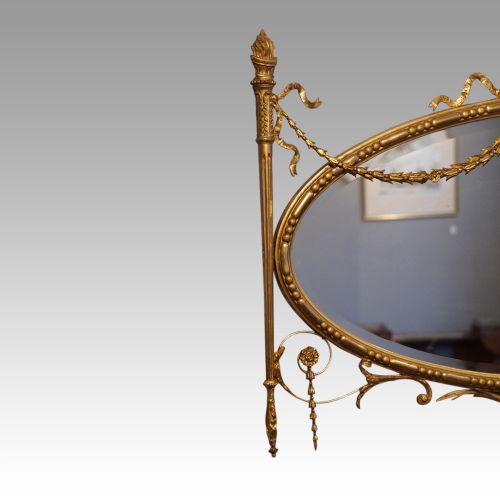 fig 6. Antique Adam style gilt mirror