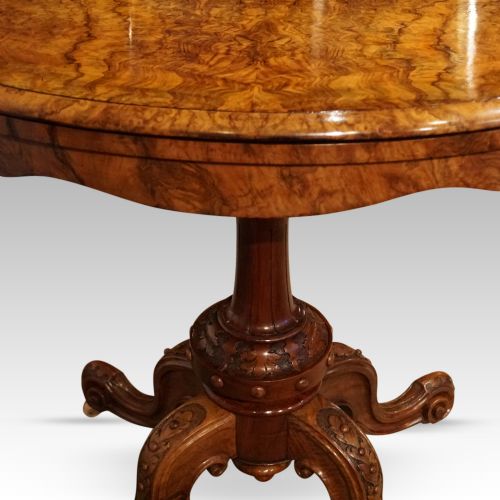 fig 1. Victorian walnut demi lune card table