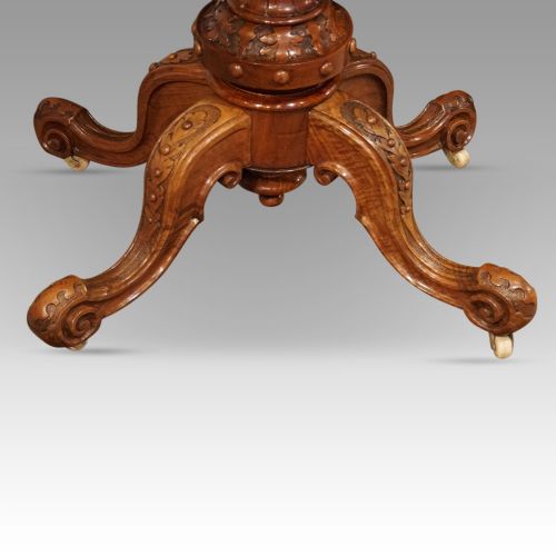 fig 3. Victorian walnut demi lune card table