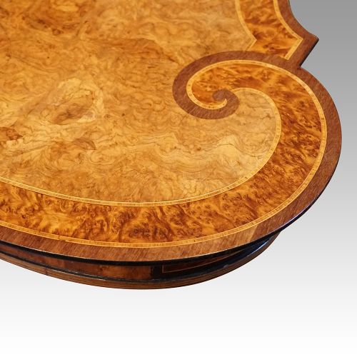fig 4. Victorian walnut kidney writing table