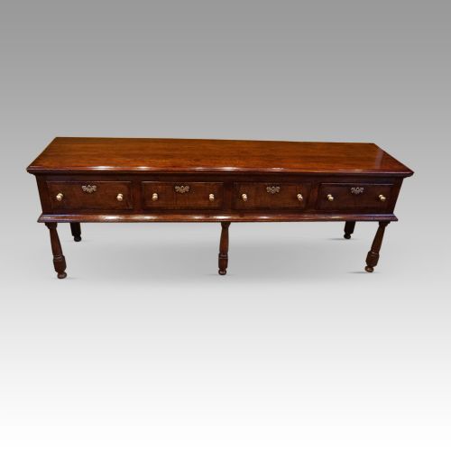 Long Antique Oak Dresser Base