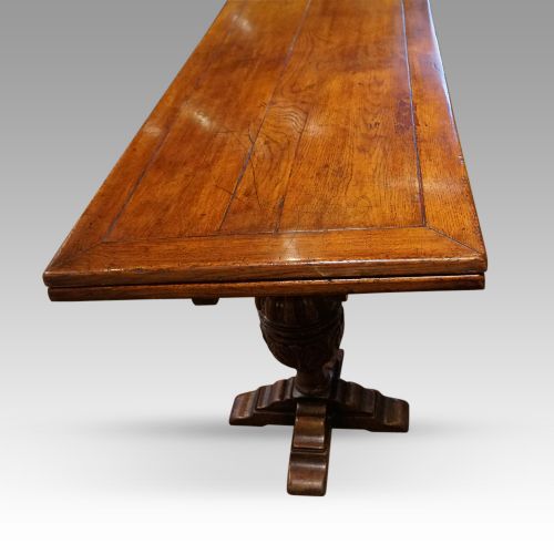 fig 5. Oak draw leaf refectory dining table
