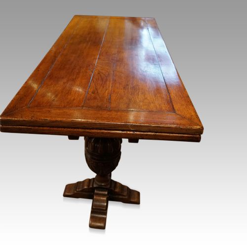 fig 7. Oak draw leaf refectory dining table