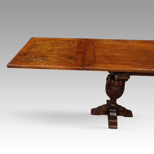 fig 9. Oak draw leaf refectory dining table