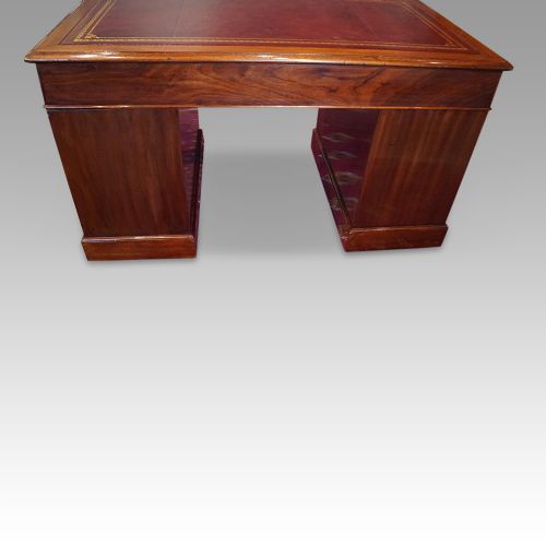 fig 4. Edwardian mahogany pedestal desk