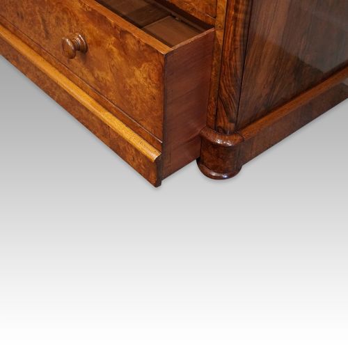 fig 2. Victorian burr walnut chest of drawers