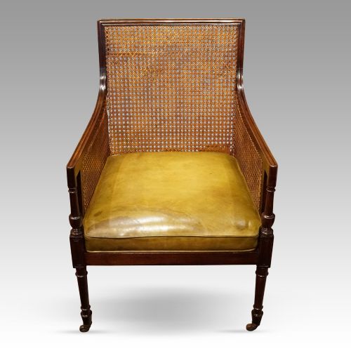 fig 6. Regency mahogany bergere library chair