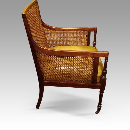 fig 9. Regency mahogany bergere library chair