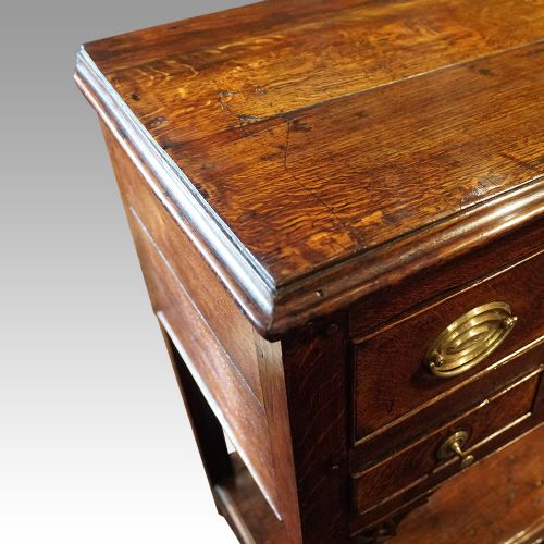 fig 1. Antique oak pot board dresser base