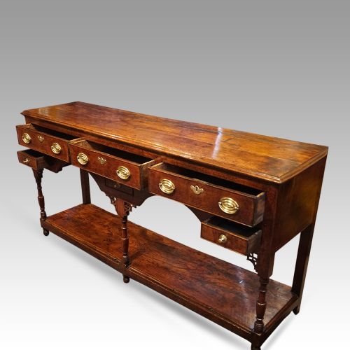 fig 8. Antique oak pot board dresser base