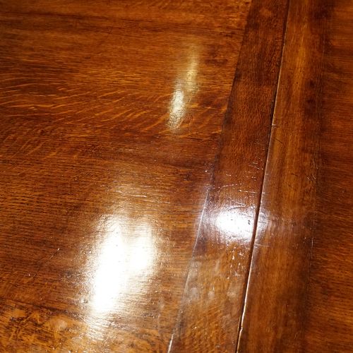 fig 3. Oak refectory draw leaf dining table