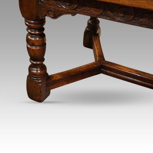 fig 4. Oak refectory draw leaf dining table