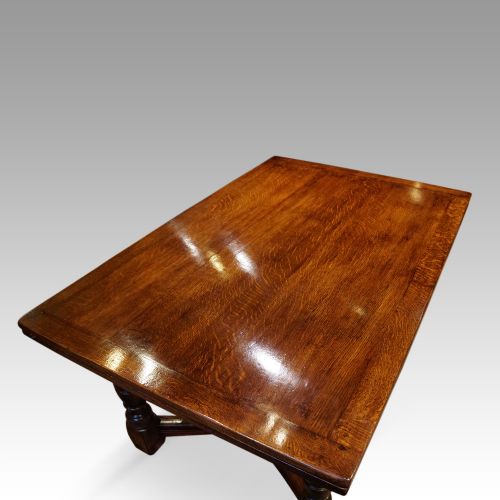 fig 6. Oak refectory draw leaf dining table