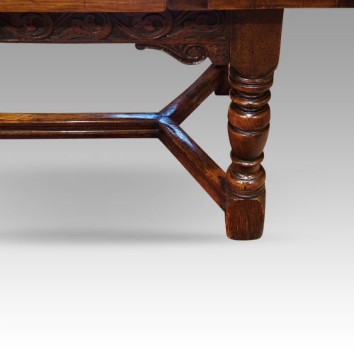 fig 9. Oak refectory draw leaf dining table