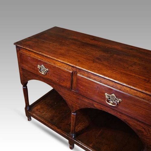 fig 1. Antique oak pot board dresser base