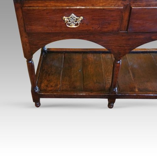 fig 2. Antique oak pot board dresser base