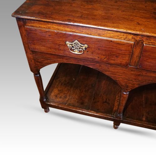 fig 6. Antique oak pot board dresser base