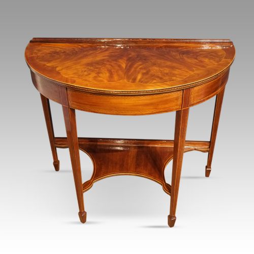 fig 2. Pair of Edwardian demi-lune tables