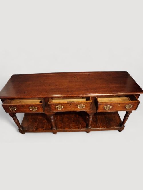 fig 2. Antique oak pot board dresser