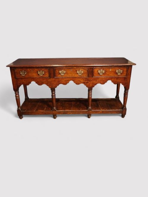 fig 4. Antique oak pot board dresser