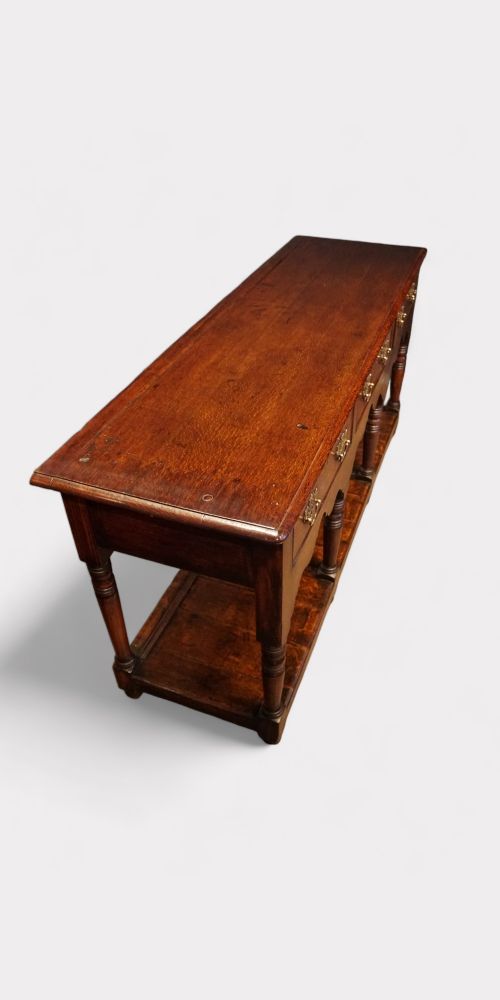 fig 6. Antique oak pot board dresser