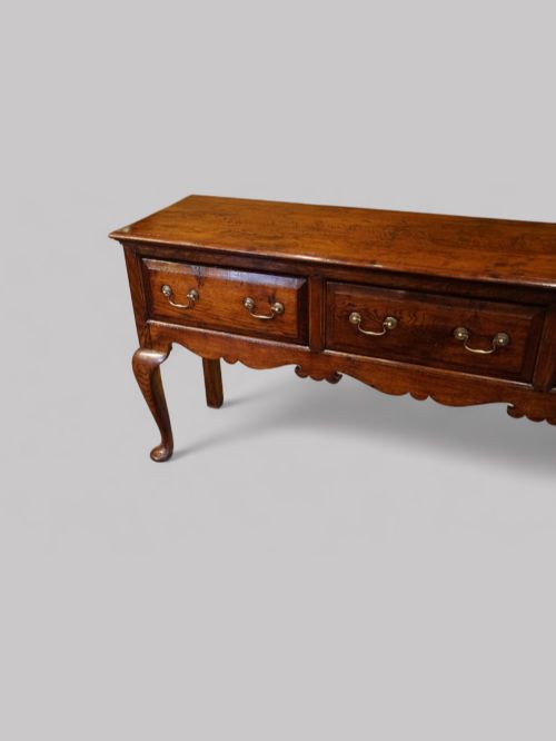 fig 3. Antique oak cabriole leg dresser base