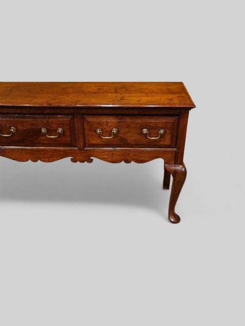 fig 6. Antique oak cabriole leg dresser base